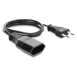 DeLOCK Extensión Eurostecker CEE7/16 de macho a hembra, 1 m, negro
