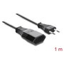 DeLOCK 81626 Cable de extensión CEE 7/16, 1 m, negro