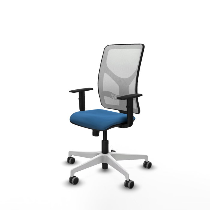PIQUERAS Y CRESPO Silla de oficina Motilla con mecanismo Sincro Azul claro y Blanco