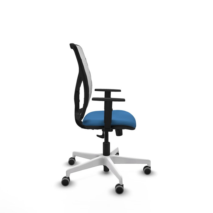 PIQUERAS Y CRESPO Silla de oficina Motilla con mecanismo Sincro Azul claro y Blanco