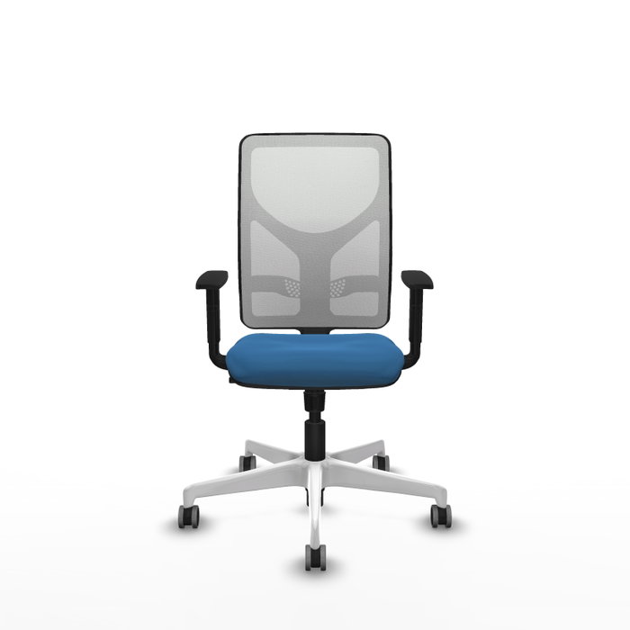 PIQUERAS Y CRESPO Silla de oficina Motilla con mecanismo Sincro Azul claro y Blanco