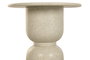 DKD Home Decor Mesita Auxiliar Metal y MDF Simil Piedra Blanco
