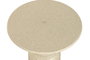 DKD Home Decor Mesita Auxiliar Metal y MDF Simil Piedra Blanco