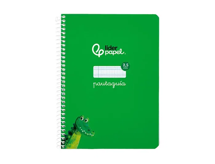 Liderpapel Cuaderno Espiral A5 Tapa Blanda 40 Hojas 75gr Cuadro Pautado 2,5mm Color Verde