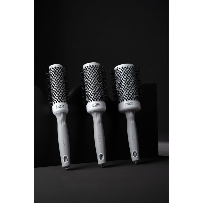 Olivia Garden EXPERT Blowout 'SHINE' Cepillo Redondo Cerámico Iónico 80 mm - Cabezal Cerámico, Turmalina, Ergonomico, Manejable, 1 u