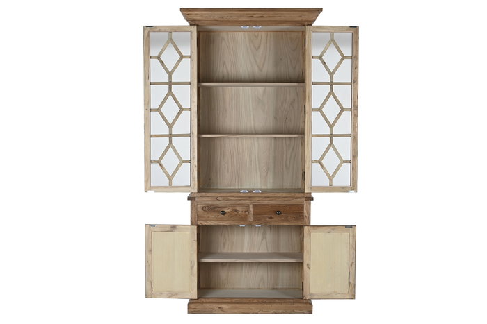 DKD Home Decor Vitrina Shabby Natural Madera Reciclada 100 x 220 x 45 cm