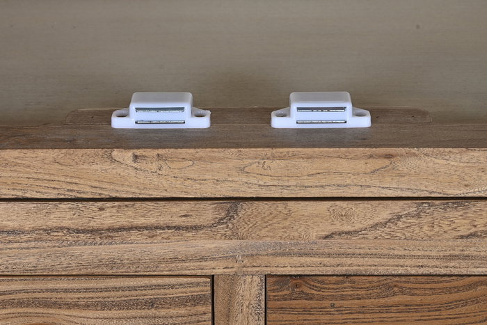 DKD Home Decor Vitrina Shabby Natural Madera Reciclada 100 x 220 x 45 cm