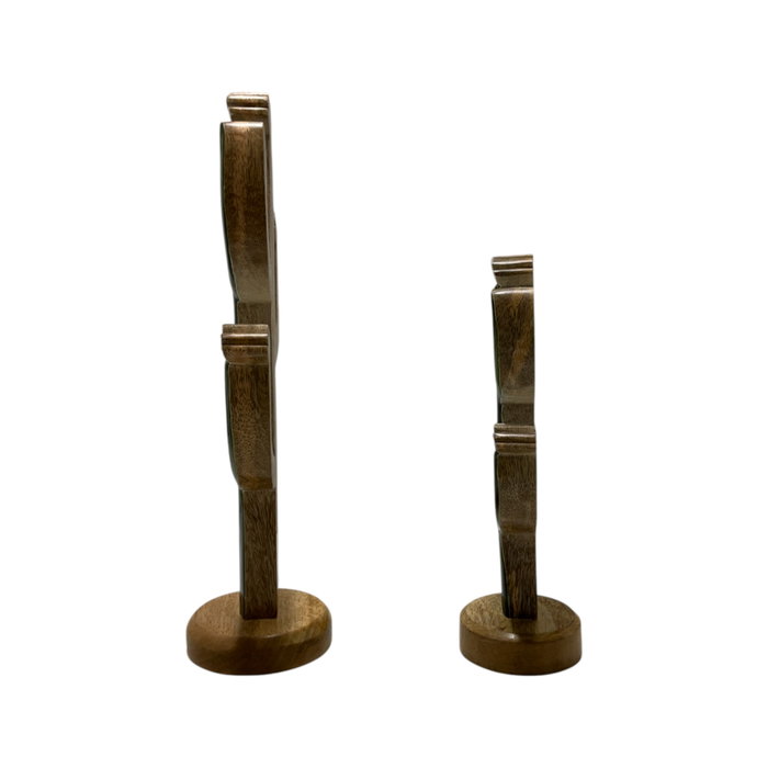 DKD Home Decor Set de 2 Cactus de Madera de Mango Lacado Verde DKD Home Decor Set de 2 Cactus de Madera de Mango Lacado Verde