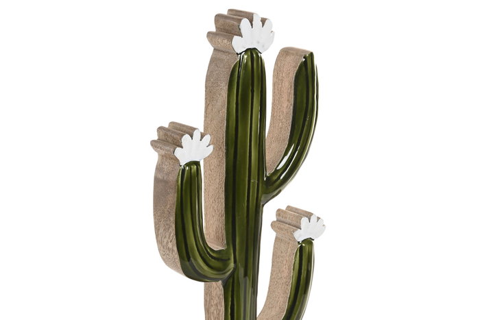 DKD Home Decor Set de 2 Cactus de Madera de Mango Lacado Verde DKD Home Decor Set de 2 Cactus de Madera de Mango Lacado Verde
