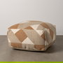 Puf Multicolor Lana-Algodón Decoración 80 X 80 X 40 cm