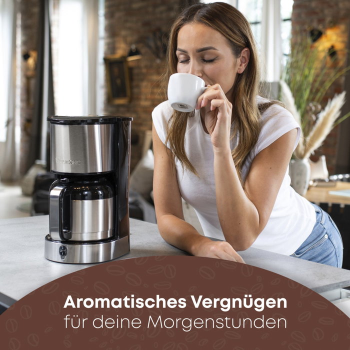 Clatronic KA 3805 Cafetera de goteo con jarra térmica de acero inoxidable