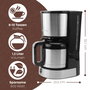 Clatronic KA 3805 Cafetera de goteo con jarra térmica de acero inoxidable