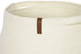 DKD Home Decor Set de 3 Cestas de Fibra y PU en Crema y Natural 34x34x34 cm