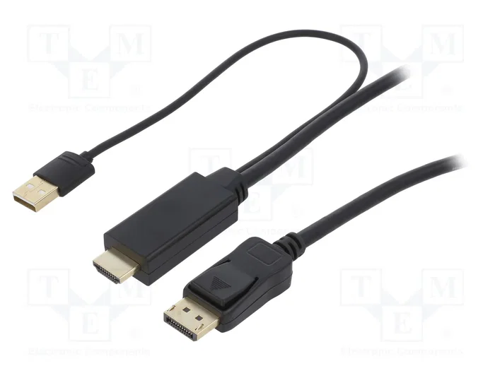 LOGILINK Cable DisplayPort a HDMI con USB A, 1m LOGILINK Cable DisplayPort a HDMI con USB A, 1m