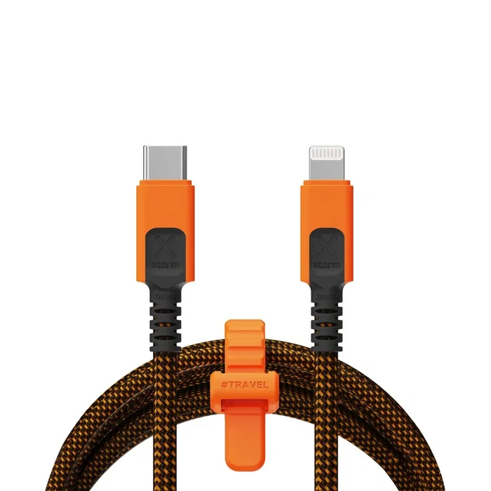 Xtorm Cable Xtreme USB-C a Lightning 1,5m Negro/Naranja