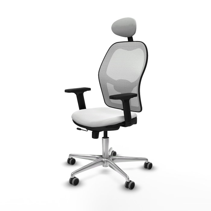 PIQUERAS Y CRESPO Silla de oficina Jorquera Blanca con mecanismo Sincro/Traslack