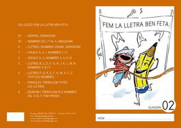 Cuaderno Rebost (Cat.) Fem La Lletra Ben Feta Majusculas Nº 02 (Set de 5)