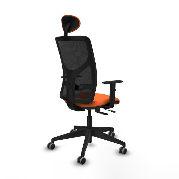 PIQUERAS Y CRESPO Silla de oficina Motilla Naranja y Negro PIQUERAS Y CRESPO Silla de oficina Motilla Naranja y Negro