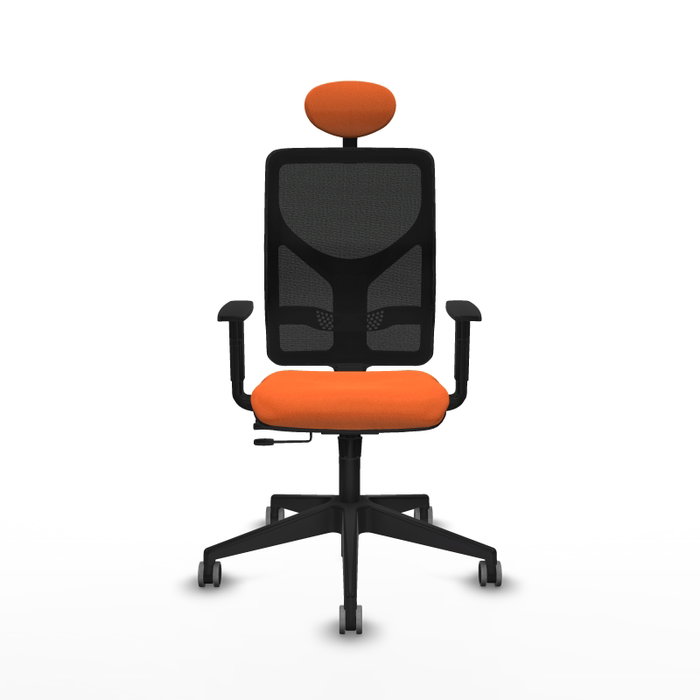 PIQUERAS Y CRESPO Silla de oficina Motilla Naranja y Negro PIQUERAS Y CRESPO Silla de oficina Motilla Naranja y Negro