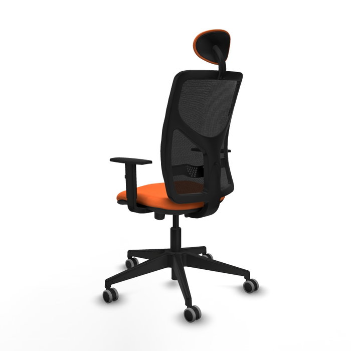 PIQUERAS Y CRESPO Silla de oficina Motilla Naranja y Negro PIQUERAS Y CRESPO Silla de oficina Motilla Naranja y Negro