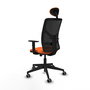 PIQUERAS Y CRESPO Silla de oficina Motilla Naranja y Negro