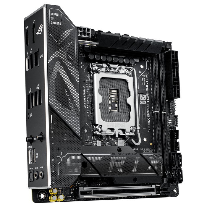 ASUS ROG STRIX B860-I GAMING WiFi Placa Base Intel LGA 1851 para Procesadores Intel Core Ultra, Soporte DDR5, Factor de Forma mini ITX ASUS ROG STRIX B860-I GAMING WiFi Placa Base Intel LGA 1851 para Procesadores Intel Core Ultra, Soporte DDR5, Factor de Forma mini ITX