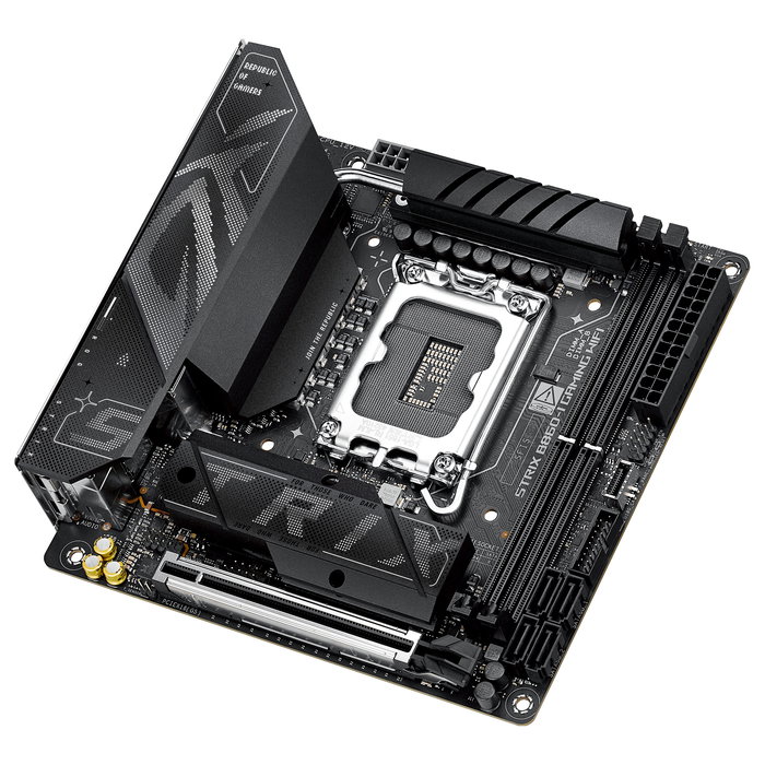 ASUS ROG STRIX B860-I GAMING WiFi Placa Base Intel LGA 1851 para Procesadores Intel Core Ultra, Soporte DDR5, Factor de Forma mini ITX ASUS ROG STRIX B860-I GAMING WiFi Placa Base Intel LGA 1851 para Procesadores Intel Core Ultra, Soporte DDR5, Factor de Forma mini ITX