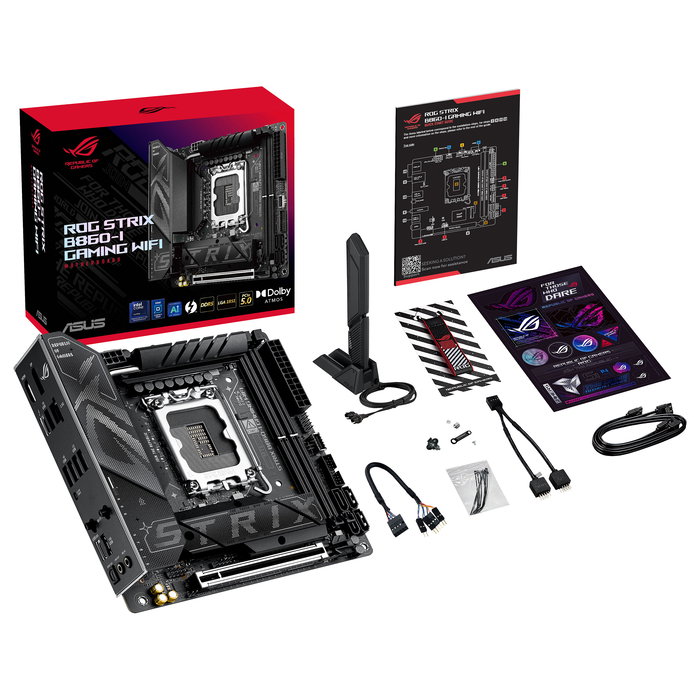 ASUS ROG STRIX B860-I GAMING WiFi Placa Base Intel LGA 1851 para Procesadores Intel Core Ultra, Soporte DDR5, Factor de Forma mini ITX ASUS ROG STRIX B860-I GAMING WiFi Placa Base Intel LGA 1851 para Procesadores Intel Core Ultra, Soporte DDR5, Factor de Forma mini ITX