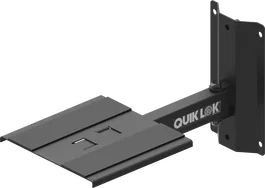 QUIKLOK Soporte Altavoz de Pared Negro, Carga Máxima 25 kg, Acero, 230x230 mm Bandeja