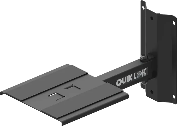 QUIKLOK Soporte Altavoz de Pared Negro, Carga Máxima 25 kg, Acero, 230x230 mm Bandeja