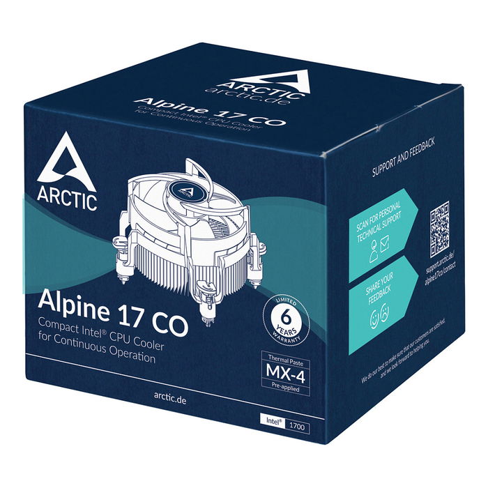 ARCTIC Alpine 17 CO Refrigerador de Aire para Procesador Intel LGA 1700