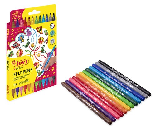 Jovi Rotuladores Doble Punta Estuche De 12 Colores Surtidos Jovi Rotuladores Doble Punta Estuche De 12 Colores Surtidos