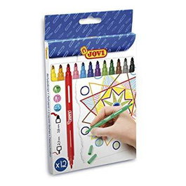 Jovi Rotuladores Doble Punta Estuche De 12 Colores Surtidos