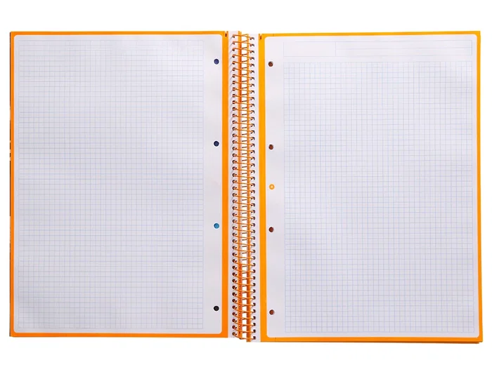 Antartik Cuaderno Espiral A4 Micro Antartik Tapa Forrada 80 Hojas 90gr Cuadro 5mm 1 Banda Mostaza