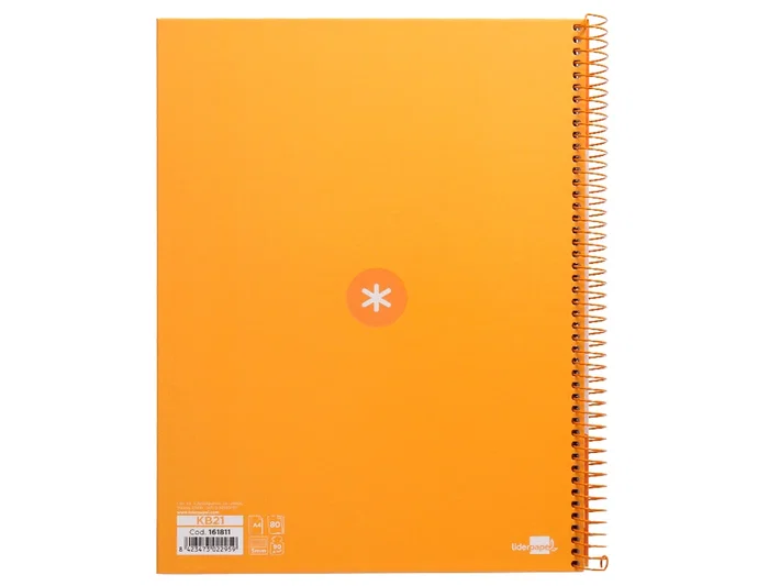 Antartik Cuaderno Espiral A4 Micro Antartik Tapa Forrada 80 Hojas 90gr Cuadro 5mm 1 Banda Mostaza