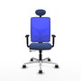 PIQUERAS Y CRESPO Silla de oficina Motilla Azul con mecanismo Sincro/Traslack