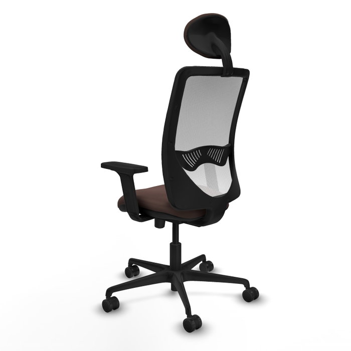PIQUERAS Y CRESPO Silla de oficina Zulema con mecanismo Sincro/Traslack Marrón y Blanco PIQUERAS Y CRESPO Silla de oficina Zulema con mecanismo Sincro/Traslack Marrón y Blanco
