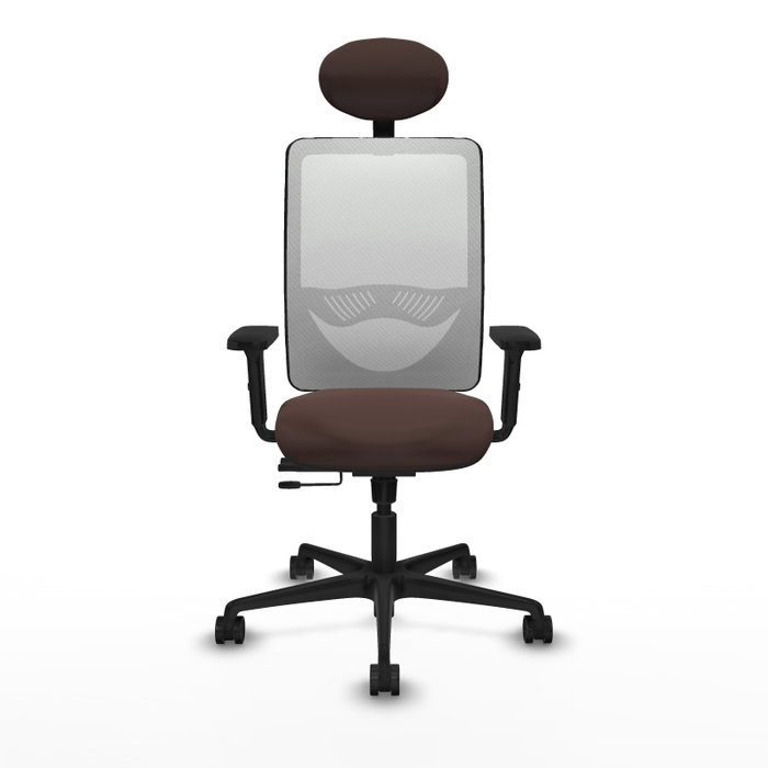 PIQUERAS Y CRESPO Silla de oficina Zulema con mecanismo Sincro/Traslack Marrón y Blanco PIQUERAS Y CRESPO Silla de oficina Zulema con mecanismo Sincro/Traslack Marrón y Blanco