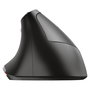 Trust Bayo Ergo Maus 6Tasten, Ratón Ergonómico Inalámbrico Óptico para Mano Derecha, 2400 DPI, 6 Botones, RGB, Recargable USB-C, Negro