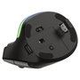 Trust Bayo Ergo Maus 6Tasten, Ratón Ergonómico Inalámbrico Óptico para Mano Derecha, 2400 DPI, 6 Botones, RGB, Recargable USB-C, Negro