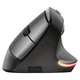 Trust Bayo Ergo Maus 6Tasten, Ratón Ergonómico Inalámbrico Óptico para Mano Derecha, 2400 DPI, 6 Botones, RGB, Recargable USB-C, Negro