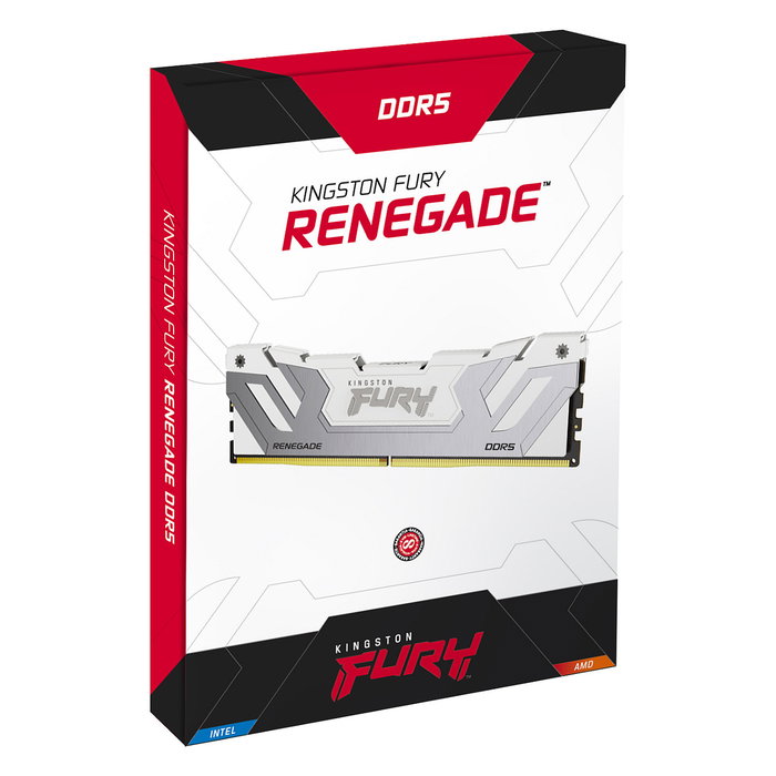 Kingston FURY Renegade White 24GB (1x24GB) 8800MT/s DDR5 CL42 CUDIMM Memoria RAM Kingston FURY Renegade White 24GB (1x24GB) 8800MT/s DDR5 CL42 CUDIMM Memoria RAM