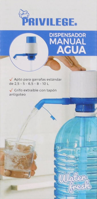 Privilege Dispensador Manual Agua Water Fresh Priv 8,8 cm x 18,5 cm x 10 cm (24 Unidades)