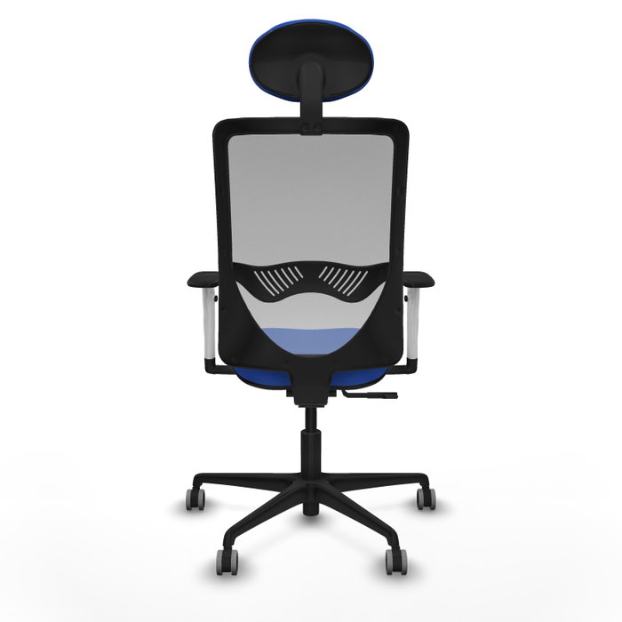 PIQUERAS Y CRESPO Silla de oficina Zulema con mecanismo Sincro, Tela Azul y Malla Gris