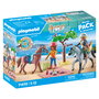 PLAYMOBIL 71470 - Horses of Waterfall Juguete de Acción y Aventura con 2 Figuras y Caballos para Niños +5 Años, Multicolor