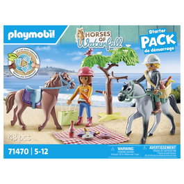 PLAYMOBIL 71470 - Horses of Waterfall Juguete de Acción y Aventura con 2 Figuras y Caballos para Niños +5 Años, Multicolor