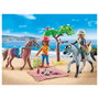 PLAYMOBIL 71470 - Horses of Waterfall Juguete de Acción y Aventura con 2 Figuras y Caballos para Niños +5 Años, Multicolor