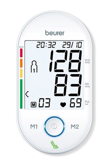 Beurer BM-55 Tensiómetro de Brazo con App Health Manager, Medición Precisa y HSD