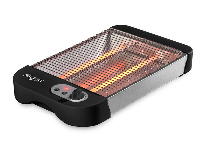 Argon Tostador Plano Negro 600W 40.5 x 6.5 x 21.5 cm (Set de 6)
