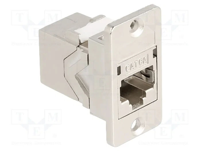 DeLOCK 67163 Módulo Keystone RJ-45 Hembra a Hembra Cat.6a Plata DeLOCK 67163 Módulo Keystone RJ-45 Hembra a Hembra Cat.6a Plata